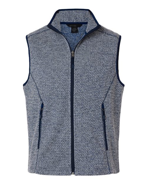Men's Jasper Jacquard Fleece Vest - Classic Navy/ White