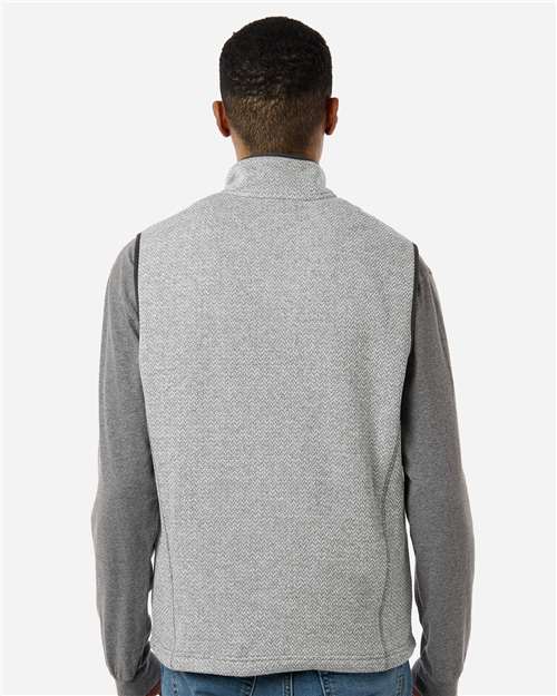 Men's Jasper Jacquard Fleece Vest - Grey/ White