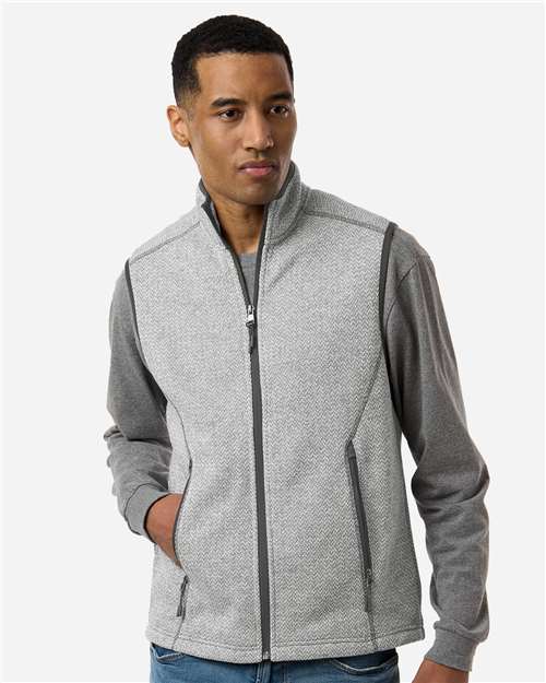 Men's Jasper Jacquard Fleece Vest - Grey/ White