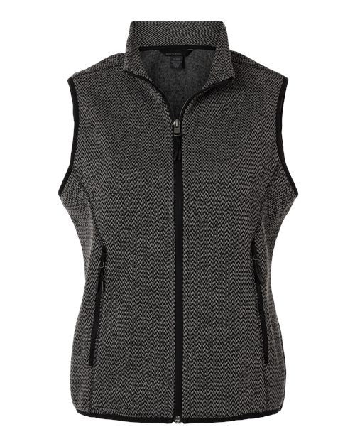Women's Jasper Jacquard Fleece Vest - Black/ Grey