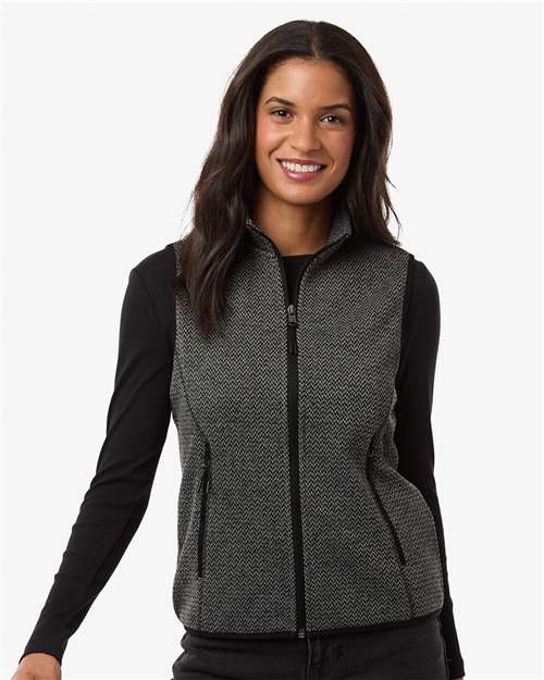 Women's Jasper Jacquard Fleece Vest - Black/ Grey