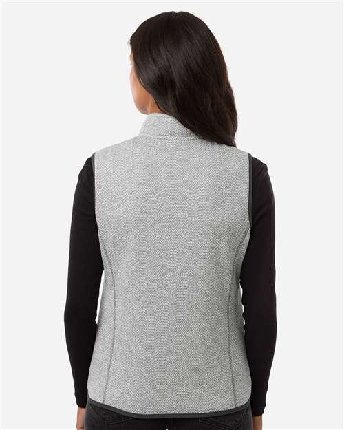Women's Jasper Jacquard Fleece Vest - Grey/ White