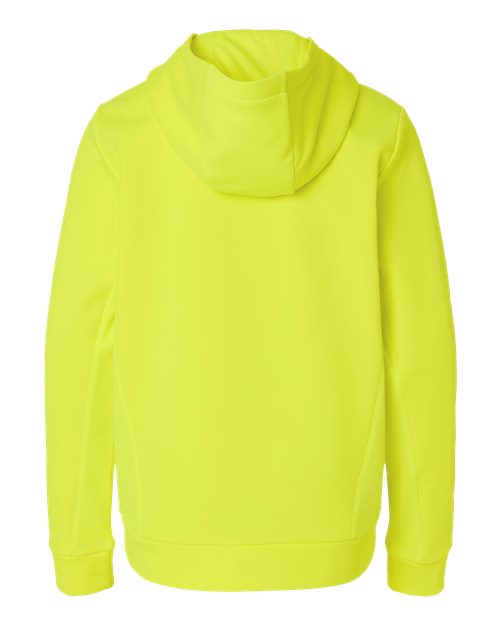 Youth Squad Hooded Tech Fleece Pullover - Safety Yellow