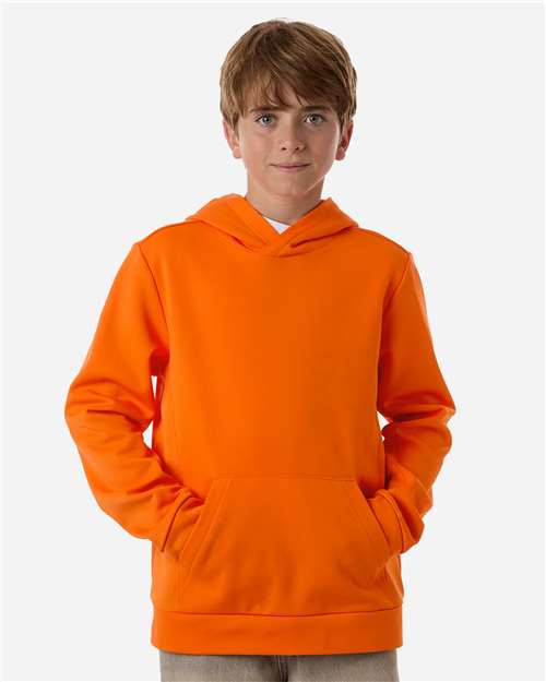 Youth Squad Hooded Tech Fleece Pullover - Sport Orange