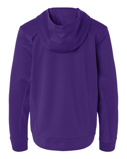 Youth Squad Hooded Tech Fleece Pullover - Sport Purple