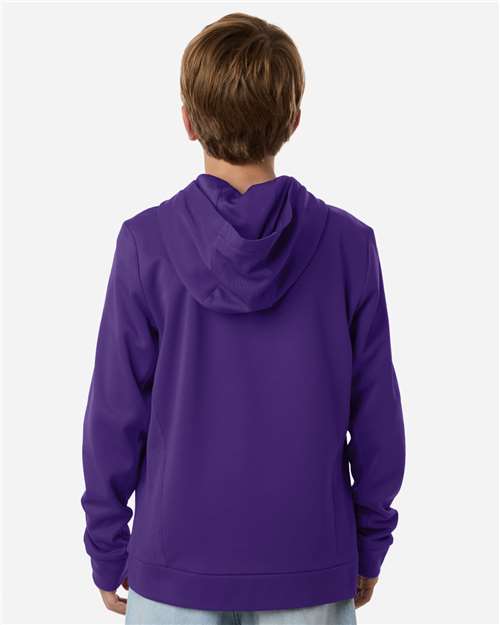 Youth Squad Hooded Tech Fleece Pullover - Sport Purple