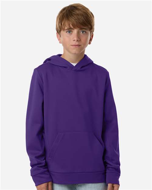 Youth Squad Hooded Tech Fleece Pullover - Sport Purple