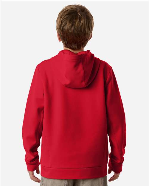 Youth Squad Hooded Tech Fleece Pullover - Sport Red