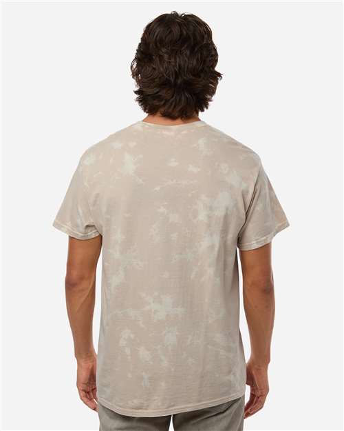 Unisex Bleach Out Dyed T-Shirt - Beige