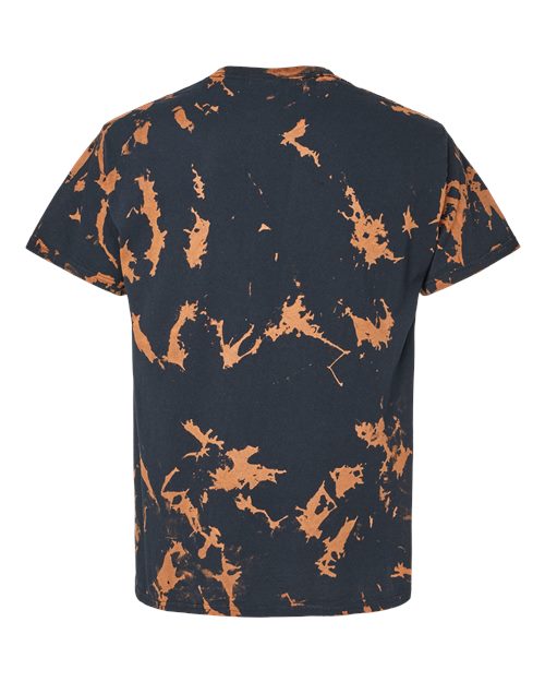 Unisex Bleach Out Dyed T-Shirt - Black
