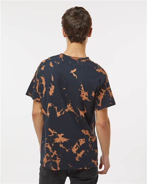 Unisex Bleach Out Dyed T-Shirt - Black