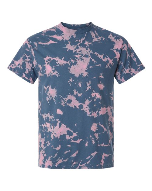 Unisex Bleach Out Dyed T-Shirt - Blue
