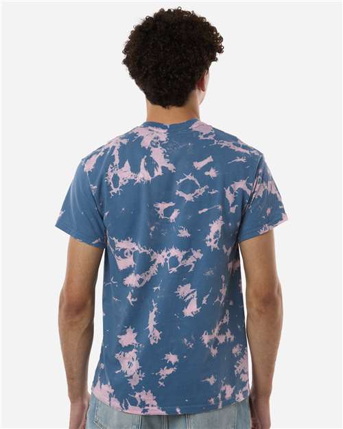 Unisex Bleach Out Dyed T-Shirt - Blue