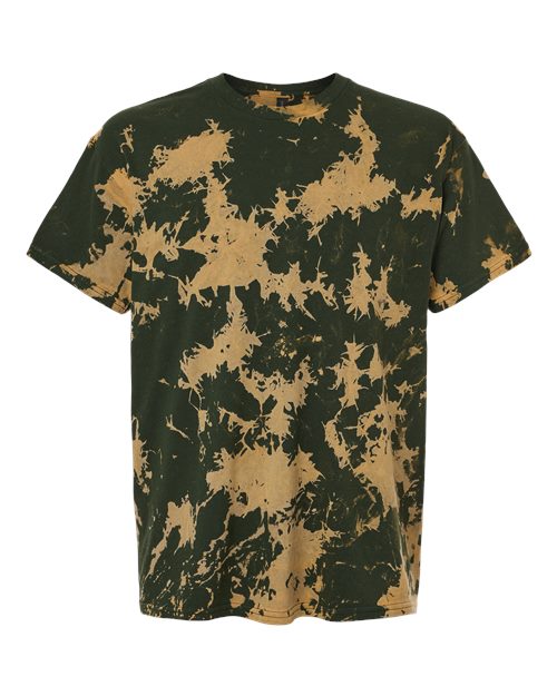 Unisex Bleach Out Dyed T-Shirt - Green