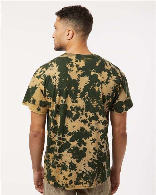 Unisex Bleach Out Dyed T-Shirt - Green