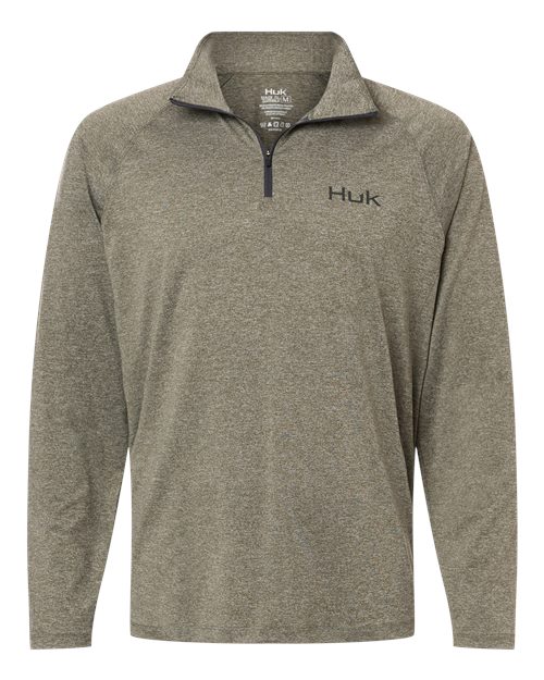 Men's Airweight Heather Quarter-Zip Pullover - Heather Moss