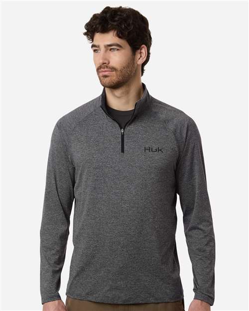 Men's Airweight Heather Quarter-Zip Pullover - Volcanic Ash Heather