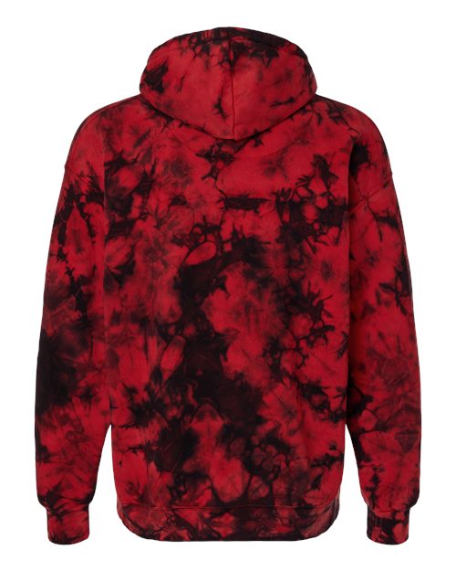Unisex Crystal Wash Hooded Sweatshirt - Crystal Red/ Black