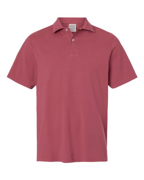 Men's Garment-Dyed Jersey Polo - Crimson Fall