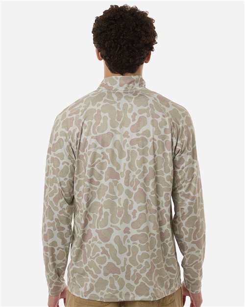 Men's Airweight KC Printed Quarter-Zip Pullover - Sand