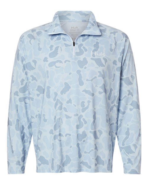 Men's Airweight KC Printed Quarter-Zip Pullover - Sky