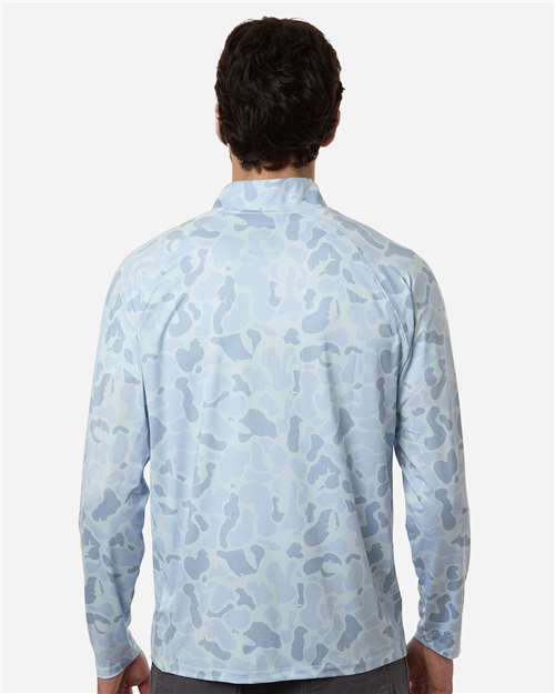 Men's Airweight KC Printed Quarter-Zip Pullover - Sky