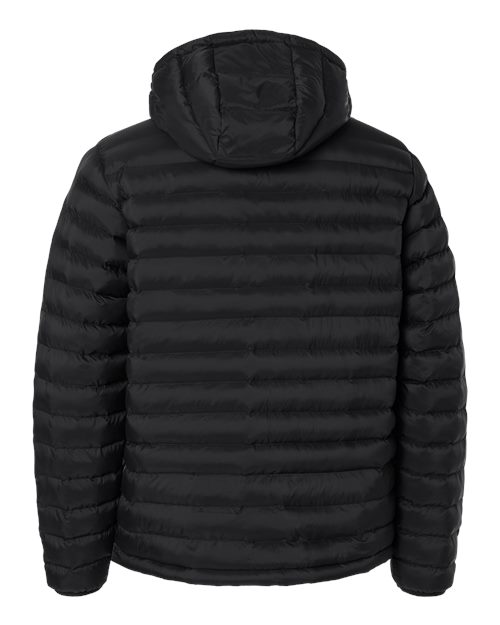 Men's Lightweight Poly-filled Hooded Puffer Jacket - Black