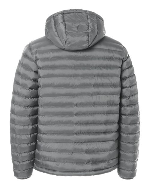 Men's Lightweight Poly-filled Hooded Puffer Jacket - Chelsea Grey