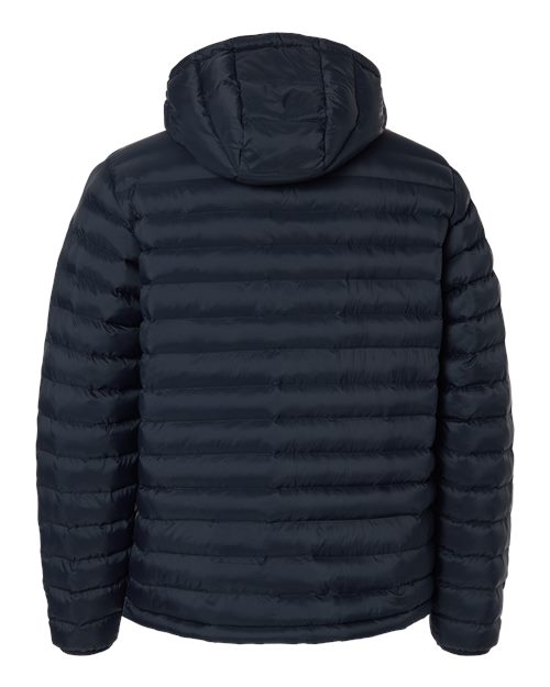 Men's Lightweight Poly-filled Hooded Puffer Jacket - Stormy Night