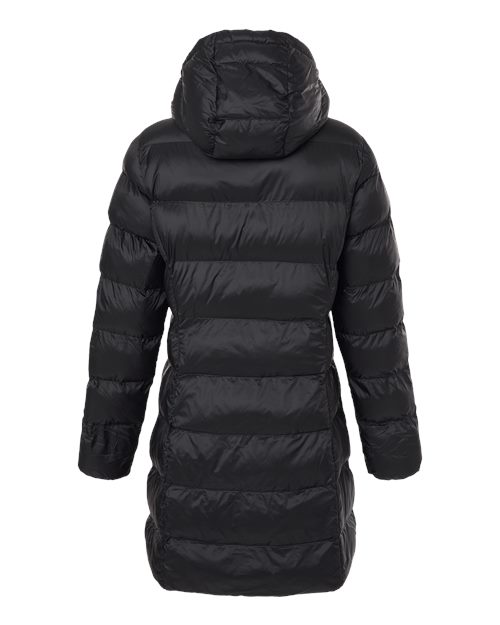 Women's Poly-filled 3/4 Length Coat - Black