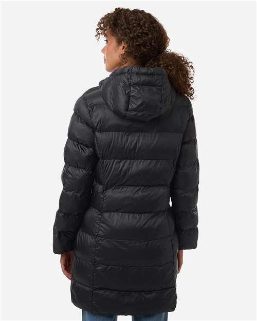 Women's Poly-filled 3/4 Length Coat - Black