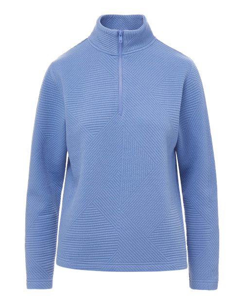Women's Zelda Zig Zag Quarter-Zip Pullover - Blue Iris