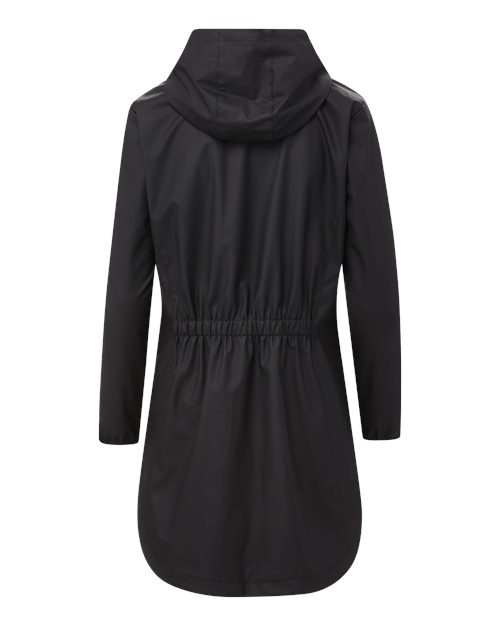 Women's Vintage Hooded Rain Jacket - Black