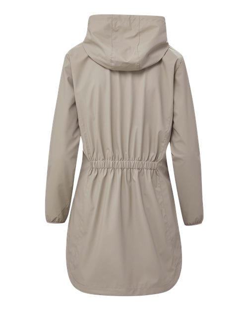 Women's Vintage Hooded Rain Jacket - Khaki