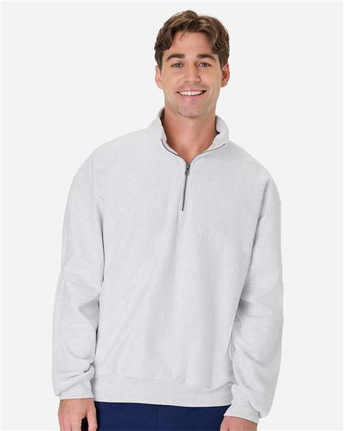 Men's Beefy® Sweats Premium Heavyweight Quarter-Zip Sweatshirt - Ash