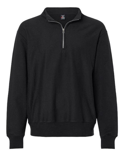 Men's Beefy® Sweats Premium Heavyweight Quarter-Zip Sweatshirt - Black
