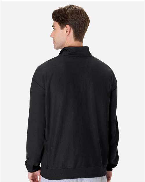 Men's Beefy® Sweats Premium Heavyweight Quarter-Zip Sweatshirt - Black