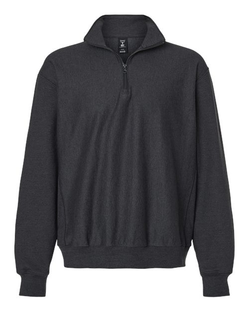 Men's Beefy® Sweats Premium Heavyweight Quarter-Zip Sweatshirt - Charcoal Heather