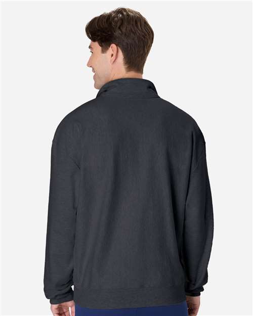 Men's Beefy® Sweats Premium Heavyweight Quarter-Zip Sweatshirt - Charcoal Heather