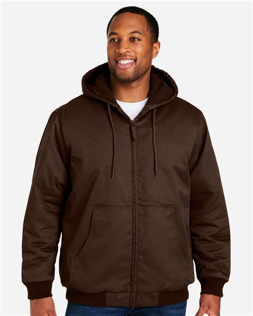 Unisex ClimaBloc® Heavyweight Hooded Full-Zip Jacket - Dark Mocha