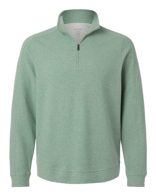 Men's Spirit Textured Quarter-Zip Pullover - Sage Green Heather
