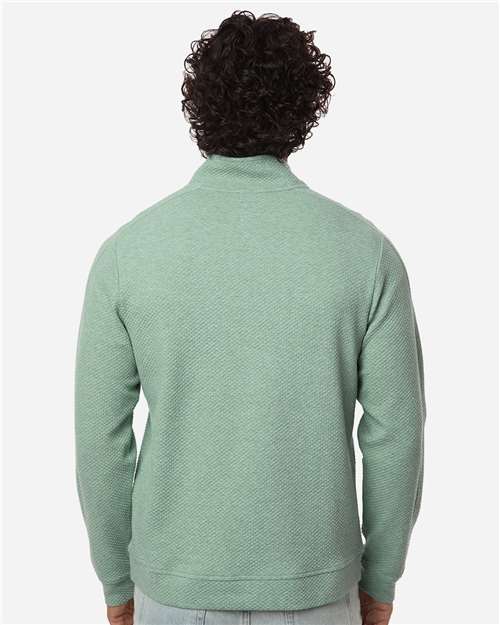 Men's Spirit Textured Quarter-Zip Pullover - Sage Green Heather