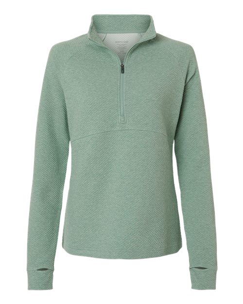 Women's Spirit Textured Quarter-Zip Pullover - Sage Green Heather