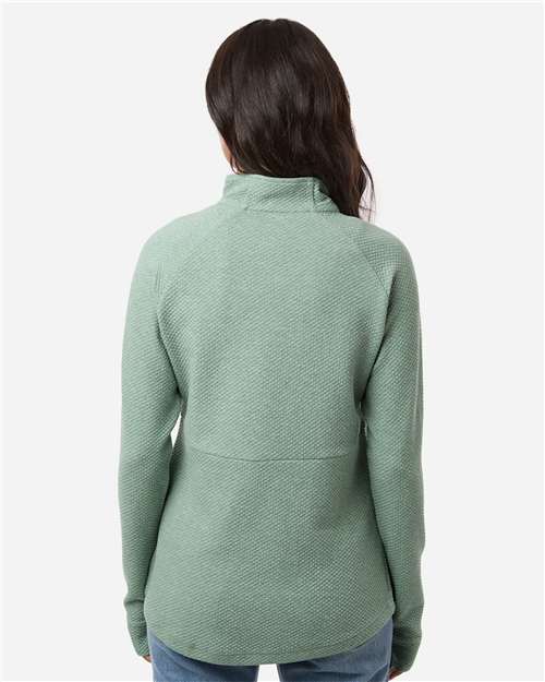 Women's Spirit Textured Quarter-Zip Pullover - Sage Green Heather