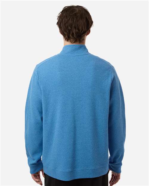 Men's Spirit Textured Quarter-Zip Pullover - Light Nautical Blue Heather