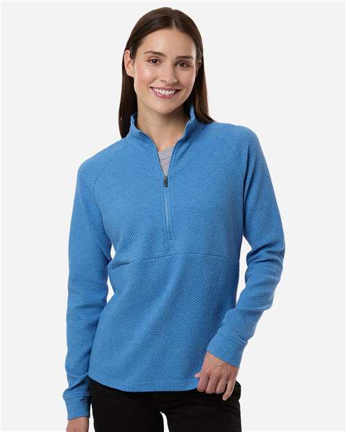 Women's Spirit Textured Quarter-Zip Pullover - Light Nautical Blue Heather