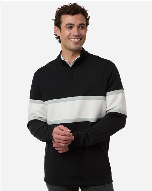 Men's Owen Quarter-Zip Colorblock Pullover - Black/ White
