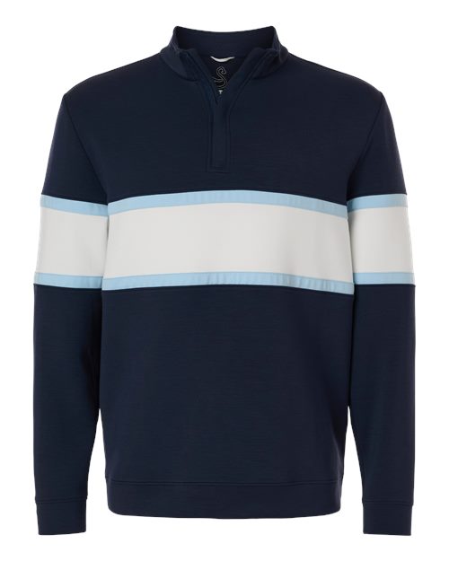 Men's Owen Quarter-Zip Colorblock Pullover - Navy/ White