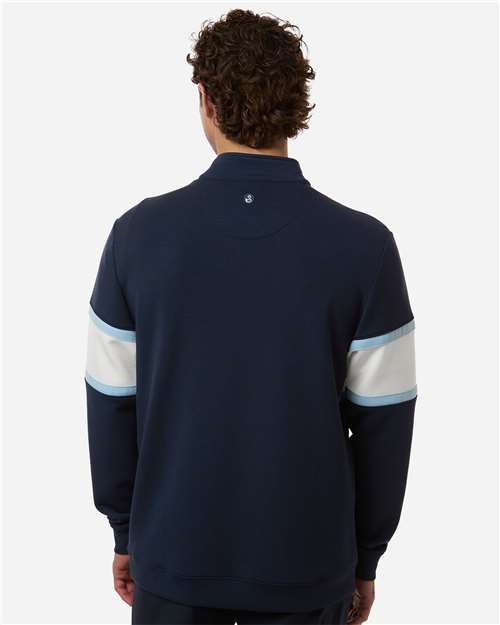Men's Owen Quarter-Zip Colorblock Pullover - Navy/ White