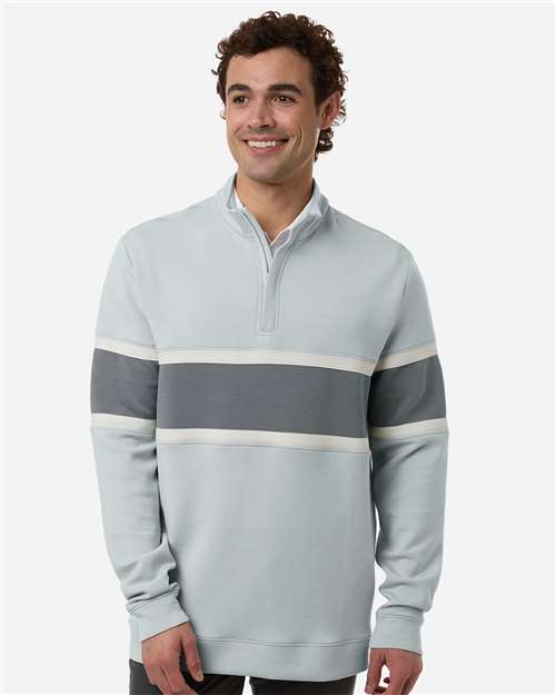 Men's Owen Quarter-Zip Colorblock Pullover - Glacier/ Graphite